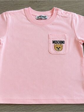 Moschino Pink Pocket Tee with Bear Patch